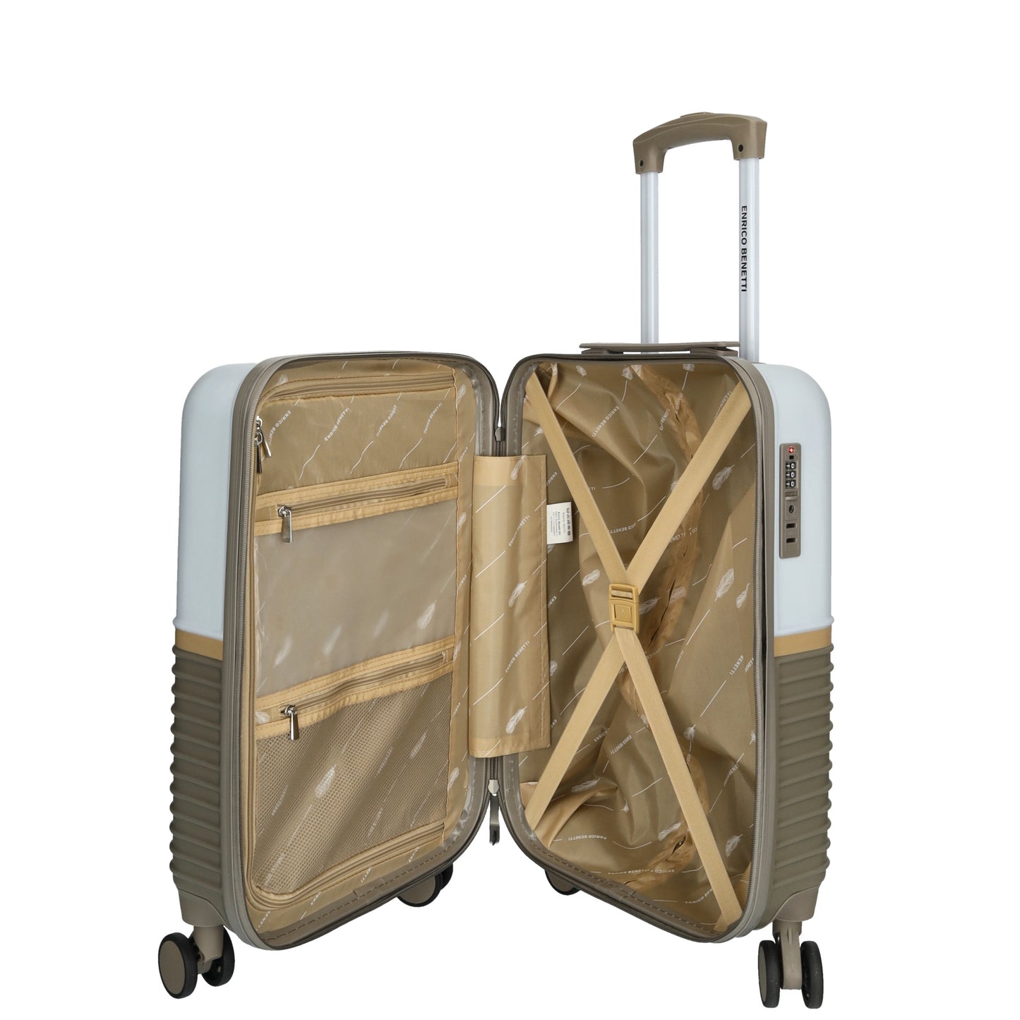 Enrico Benetti - Princetown Handbagage (Taupe-Ivoor) | 55x35x20cm