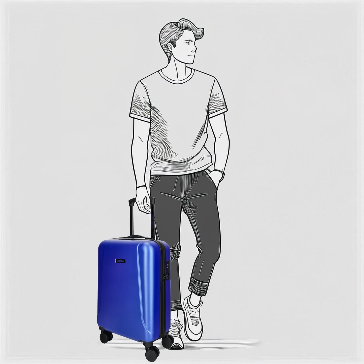 Enrico Benetti - Edmonton Handbagage (Staalblauw) | 55x35x20cm