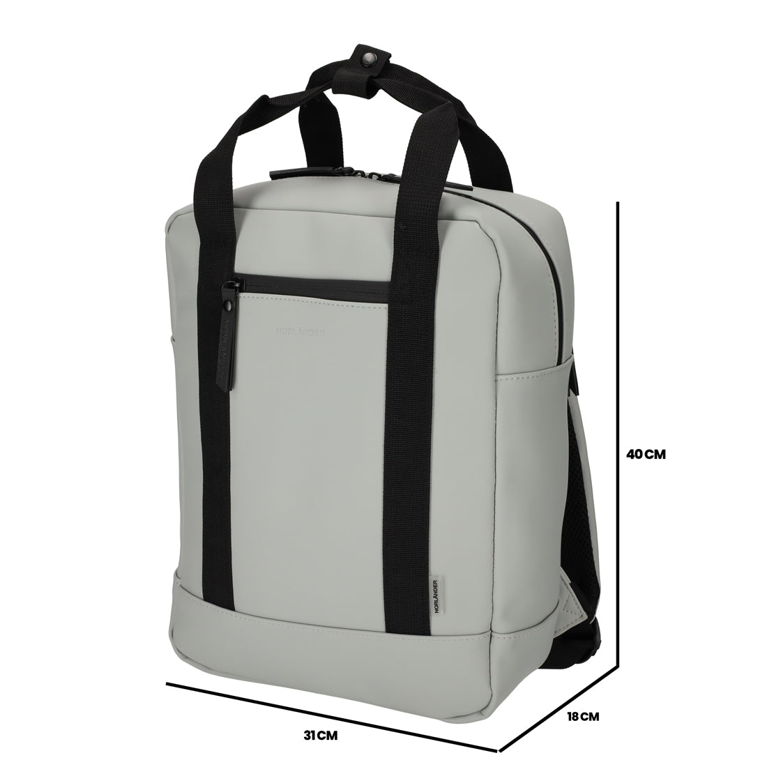Norländer - Dull PU Rugzak (Grijs) | 40x31x18cm (14 inch)