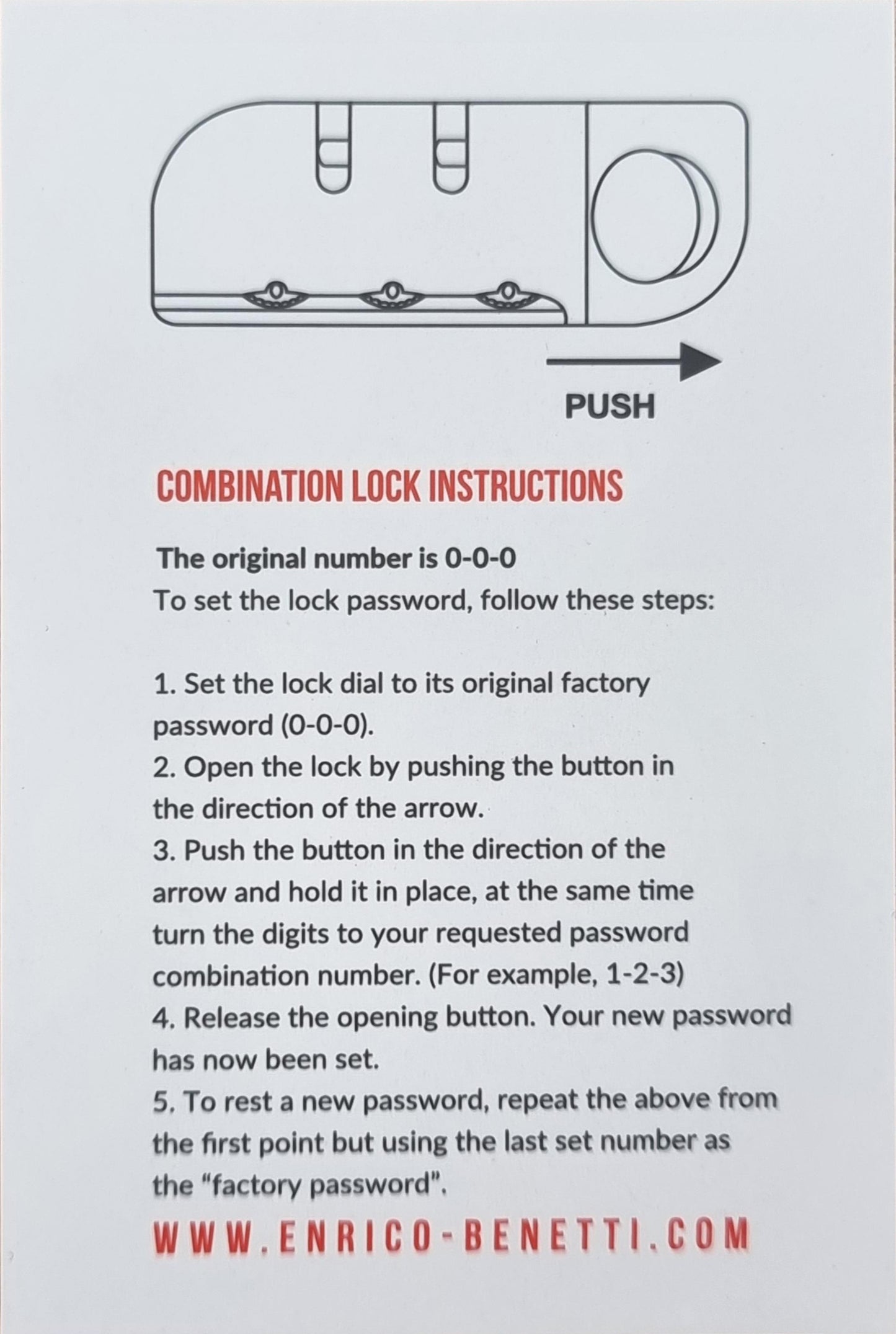 Enrico Benetti - Louisville Handbagage (Wit) | 54x35x20cm
