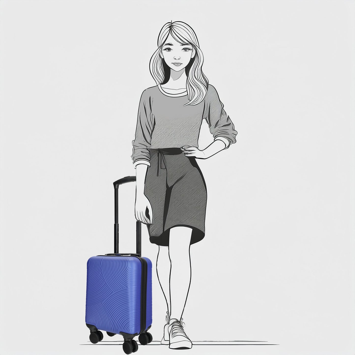 Enrico Benetti - Louisville underseater (Staalblauw) | 45x30x20cm