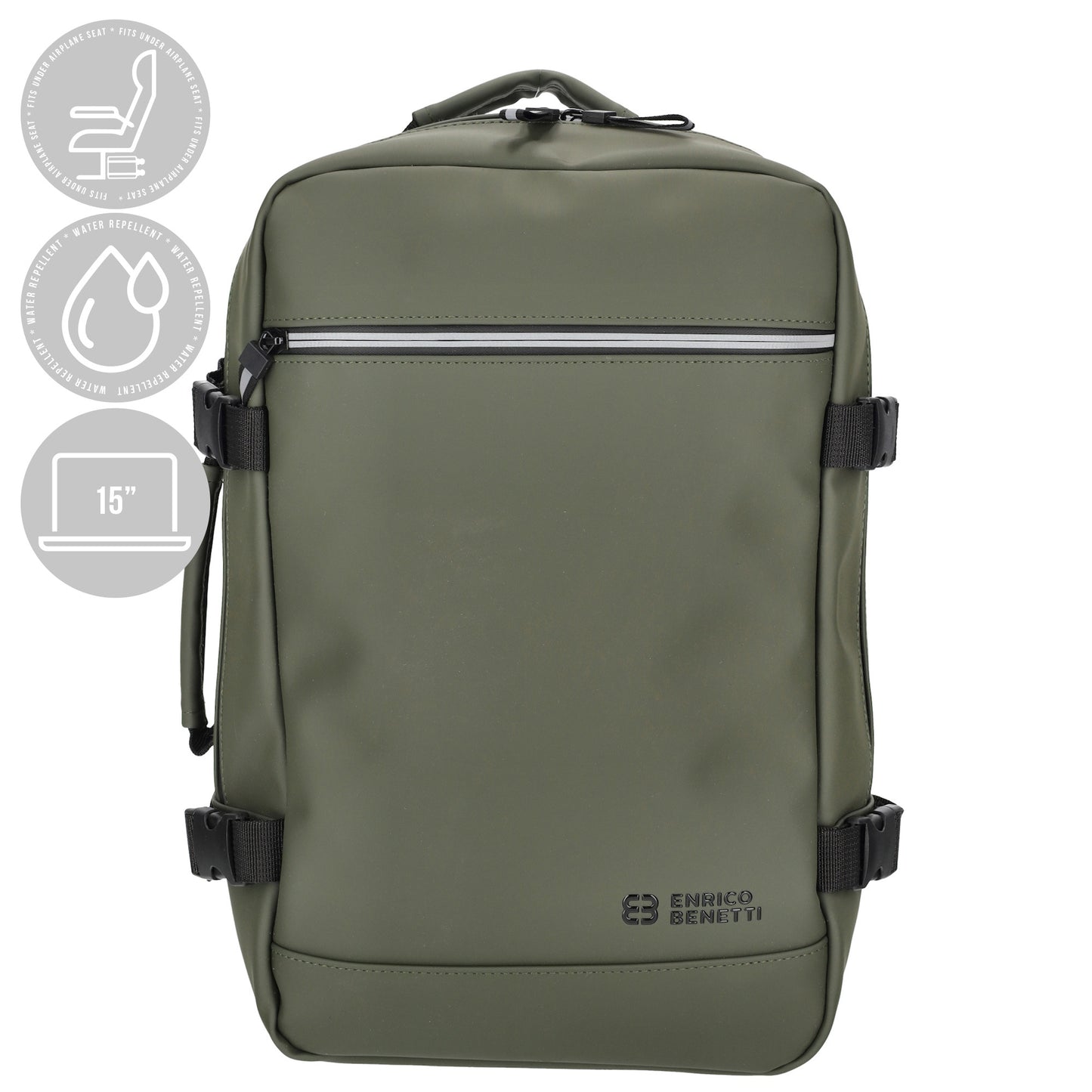 Enrico Benetti - Bergen Underseater Rugzak (Olijf Groen) | 40x25x20cm (15 inch)