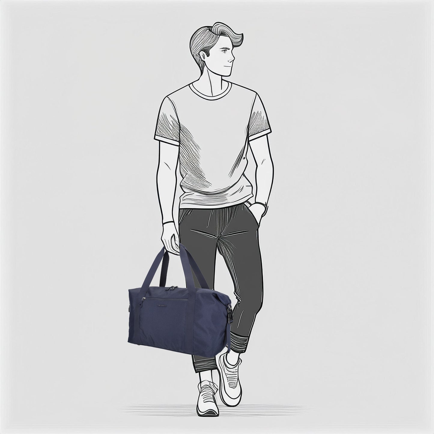 Enrico-Benetti - Luzern Duffelbag (Donker Blauw) | 55x25x25cm