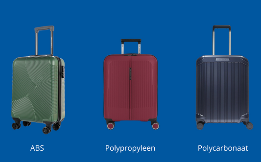 Welk materiaal koffer kiezen? ABS, polycarbonaat of polyester uitgelegd