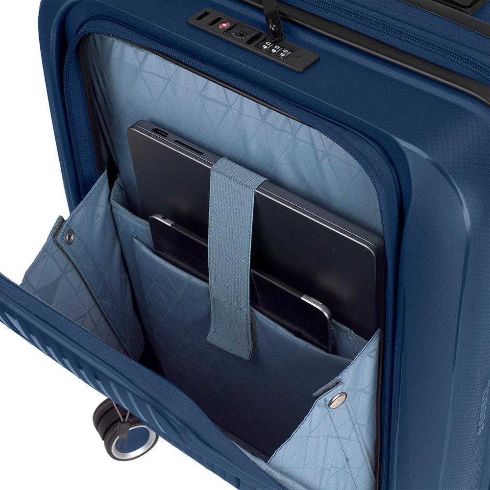Gabol - Brooklyn Handbagage Met Laptopvak (Donker Blauw) | 55x40x22/25cm