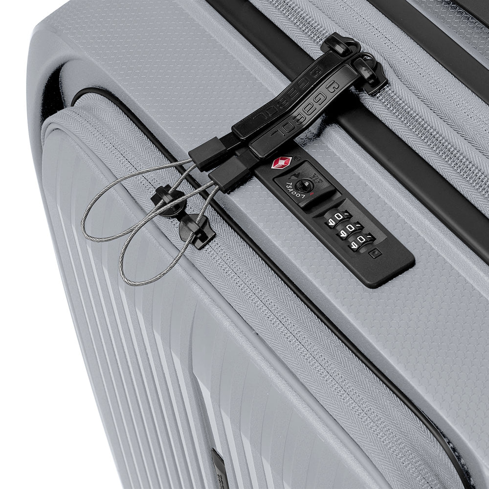 Gabol - Brooklyn Handbagage Met Laptopvak (Zilver) | 55x40x22/25cm