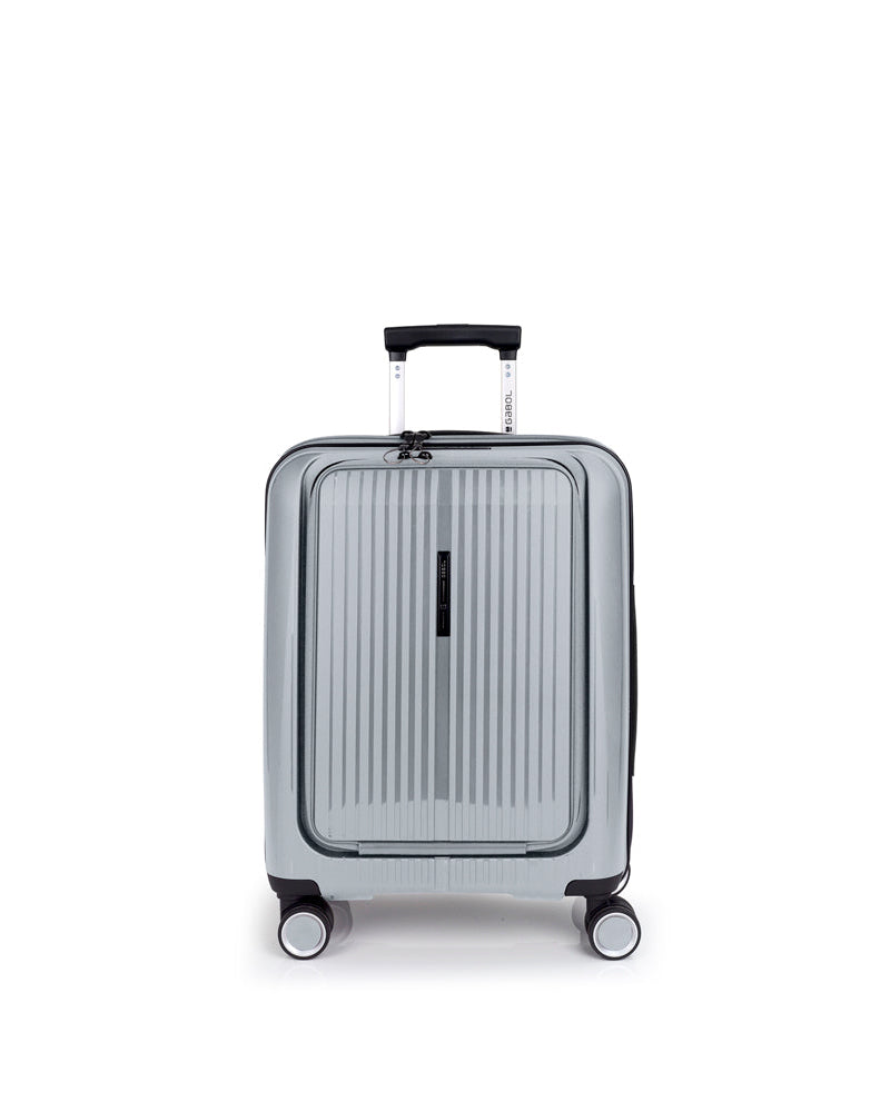 Gabol - Brooklyn Handbagage Met Laptopvak (Zilver) | 55x40x22/25cm