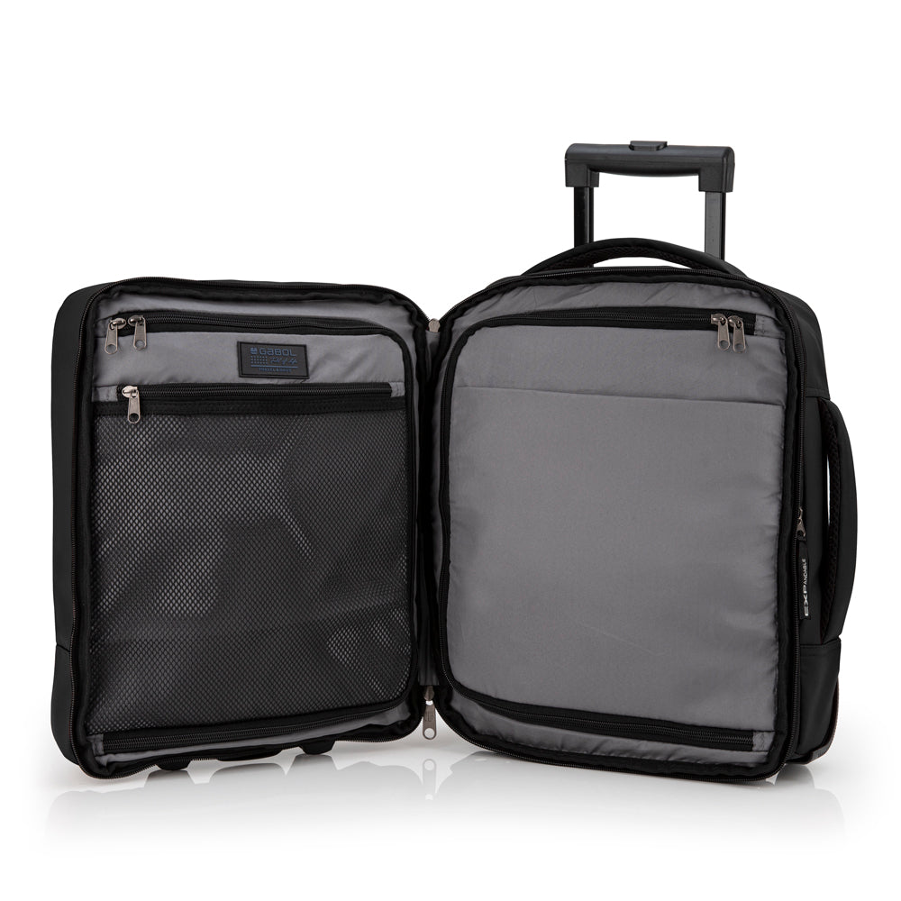 Gabol - Canada Rugzak/Underseater Met Wielen (Zwart) | 40x30x20cm