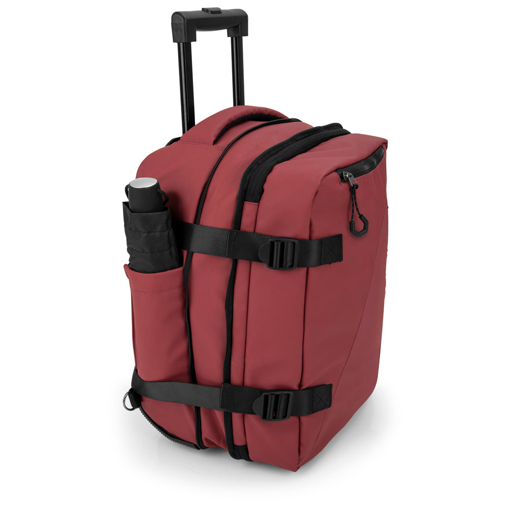 Gabol - Canada Rugzak/Underseater Met Wielen (Bordeaux Rood) | 40x30x20cm