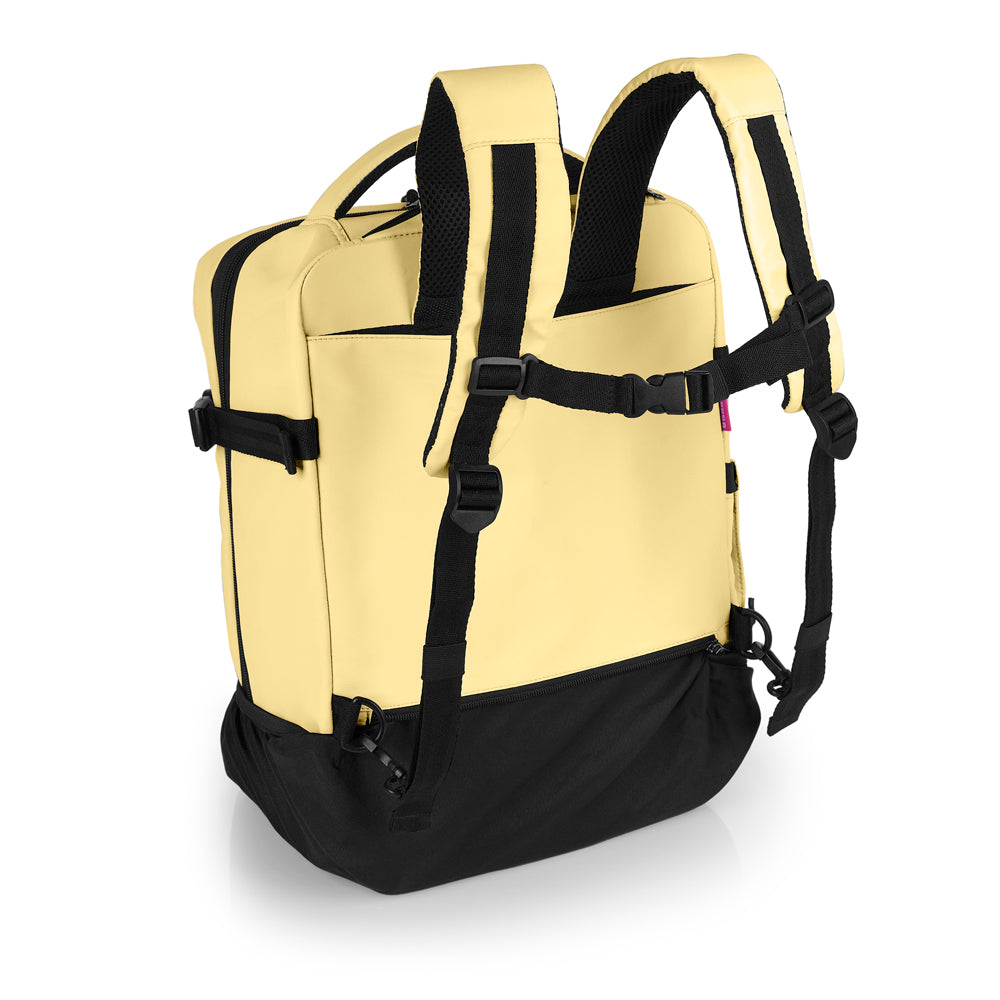 Gabol - Vancouver Rugzak/Underseater Met Wielen (Geel) | 40x30x20/24cm