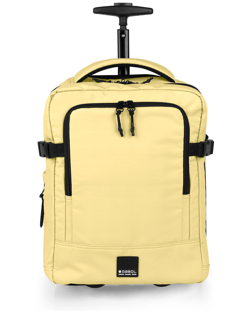 Gabol - Vancouver Rugzak/Underseater Met Wielen (Geel) | 40x30x20/24cm