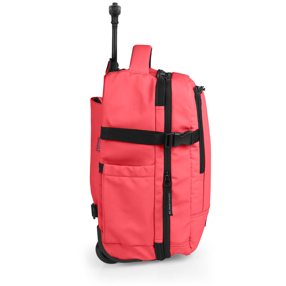 Gabol - Vancouver Rugzak/Underseater Met Wielen (Koraalroze) | 40x30x20/24cm