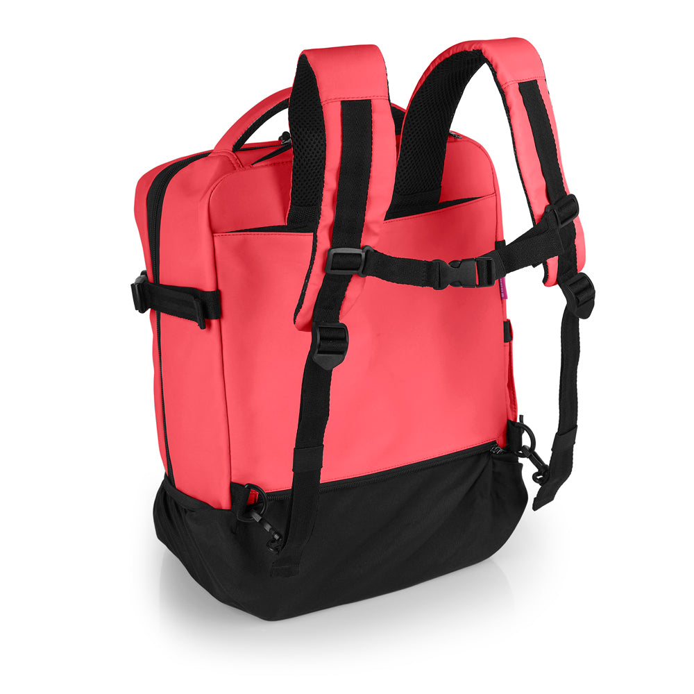 Gabol - Vancouver Rugzak/Underseater Met Wielen (Koraalroze) | 40x30x20/24cm