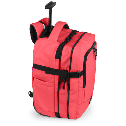 Gabol - Vancouver Rugzak/Underseater Met Wielen (Koraalroze) | 40x30x20/24cm