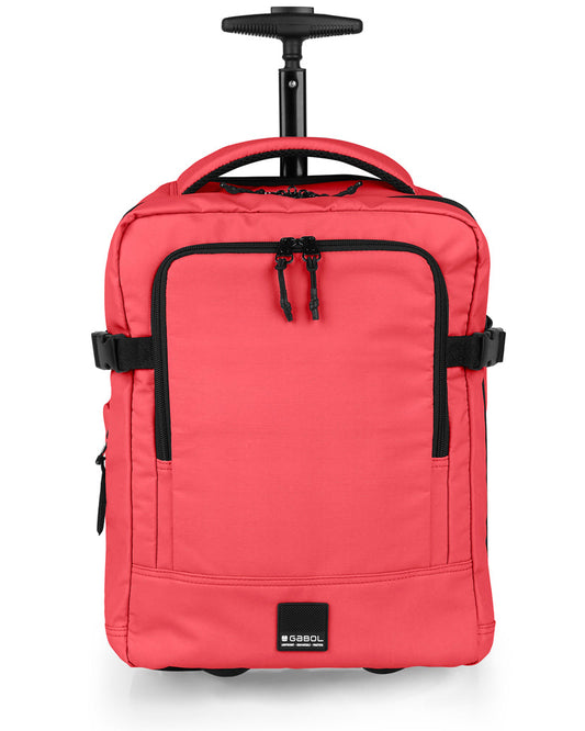 Gabol - Vancouver Rugzak/Underseater Met Wielen (Koraalroze) | 40x30x20/24cm