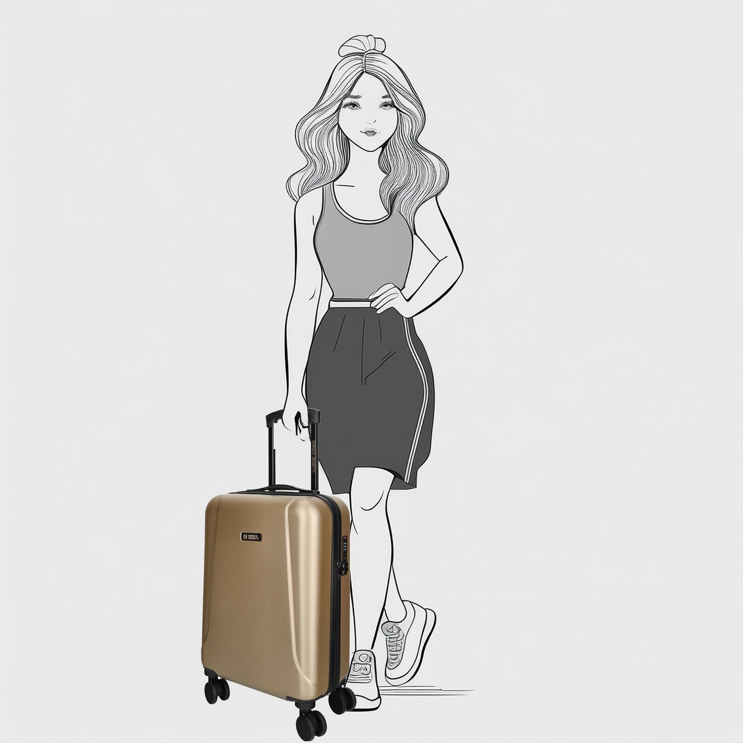 Tweede Kans | Edmonton Handbagage (Champagne) | 55x35x20cm | Enrico-Benetti