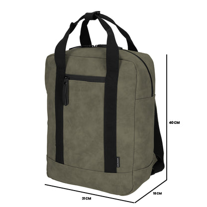 Norländer -  Nubuck Rugzak (Groen) | 40x31x18cm (14 inch)