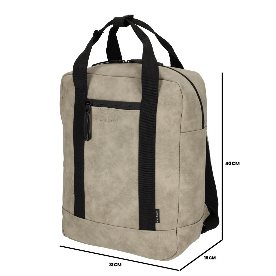 Norländer -  Nubuck Rugzak (Taupe) | 40x31x18cm (14 inch)