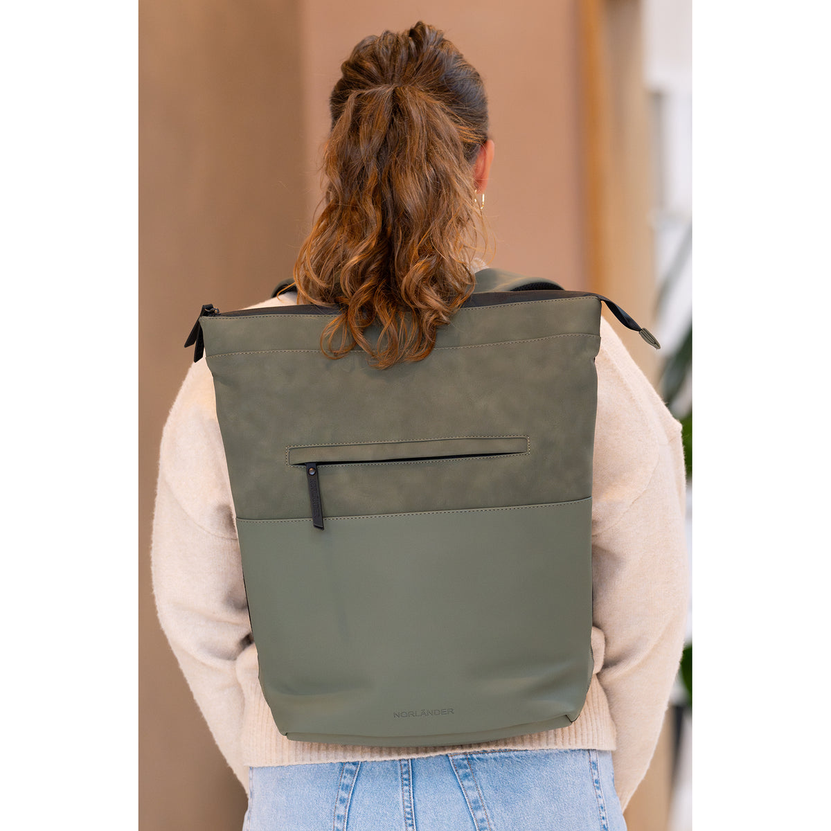 Norländer -  Napolitana Rugzak (Olijf Groen) | 41x27x16cm (15 inch)