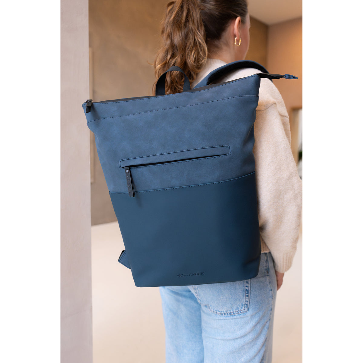 Norländer -  Napolitana Rugzak (Donker Blauw) | 41x27x16cm (15 inch)