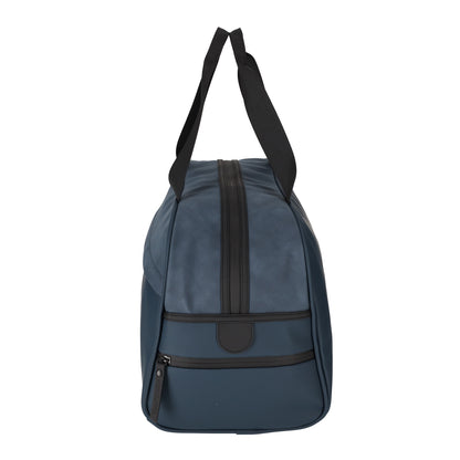Norländer - PU Retro Sporttas Napolitana (Blauw) |  49x27,5x24,5cm