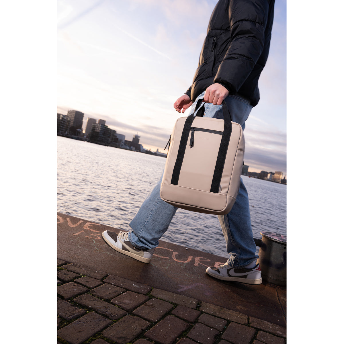 Norländer - Dull PU Rugzak Eco Lining (Taupe) | 45x31x15cm