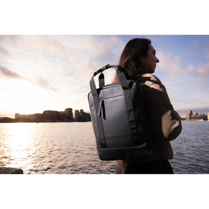 Norländer - Dull PU Rugzak Eco Lining (Zwart) | 40x30x13cm