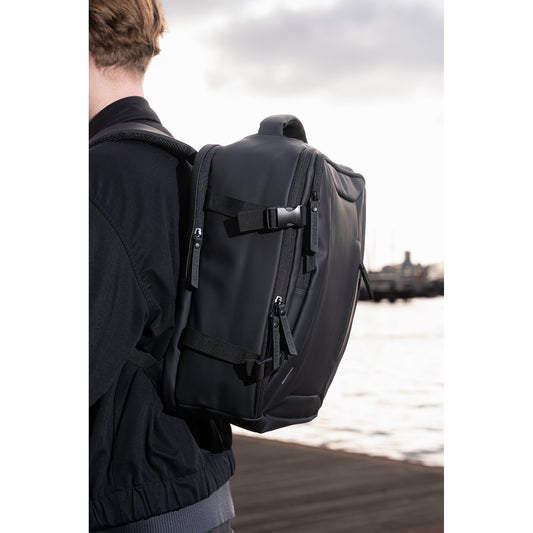 Norländer - Dull PU Underseater Rugzak (Zwart) | 40x30x20cm (15,6 inch)