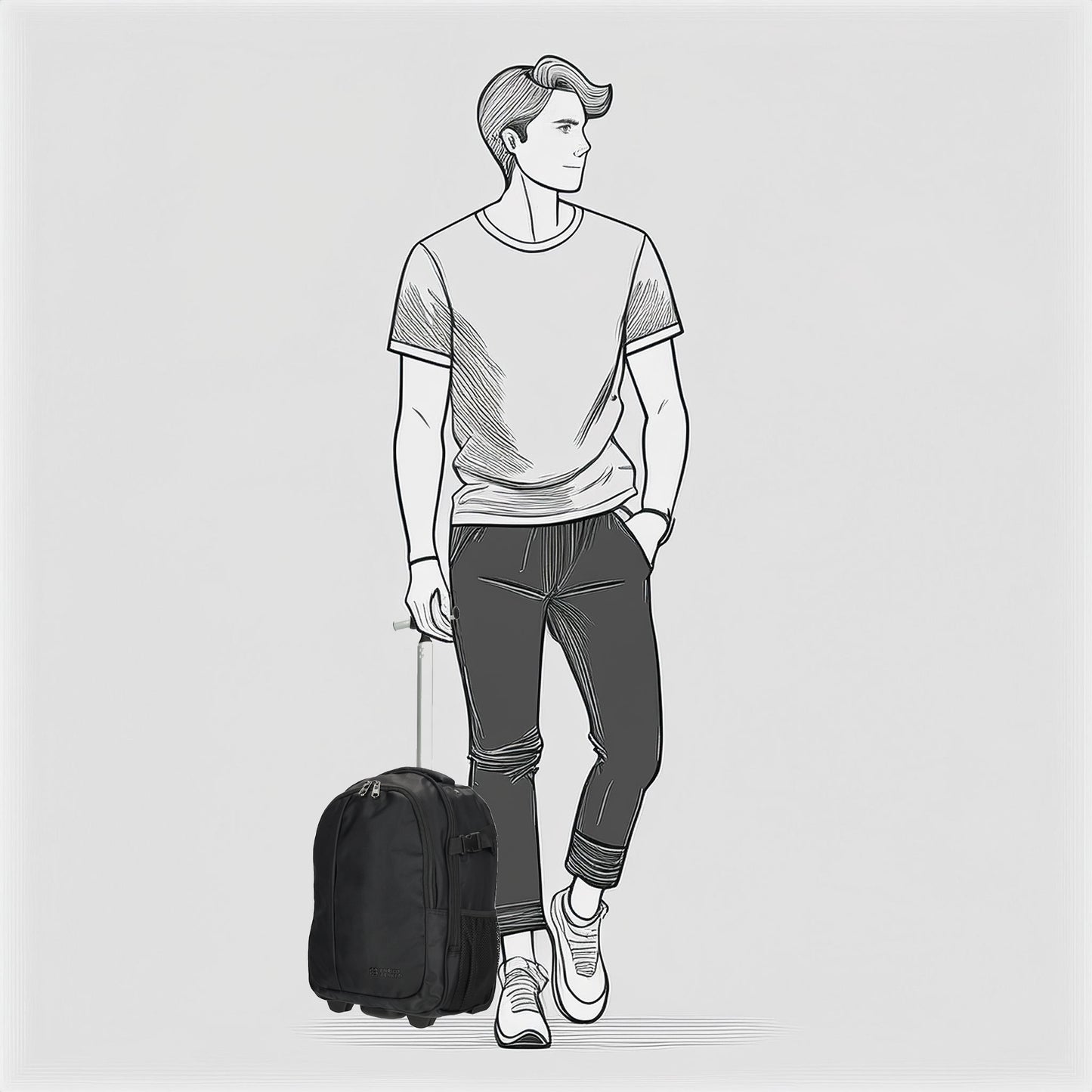 Enrico Benetti - Innsbruck Rugzak/Handbagage (Zwart) | 48x30x20cm