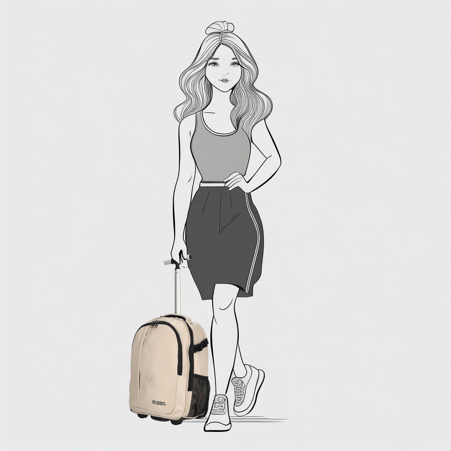 Enrico Benetti - Innsbruck Rugzak/Handbagage (Beige) | 48x30x20cm
