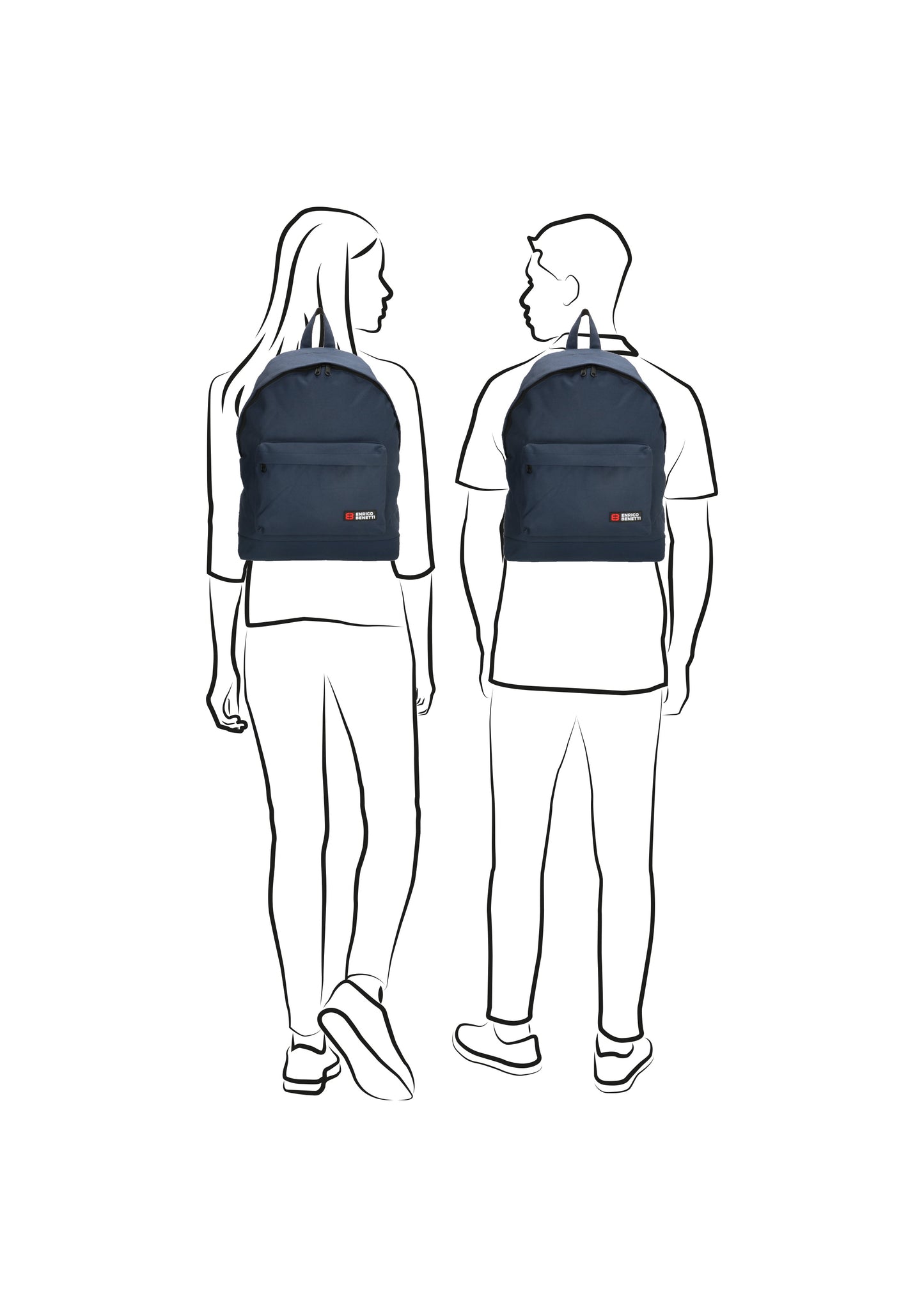 Enrico Benetti - Amsterdam Rugzak Navy (15 Inch)