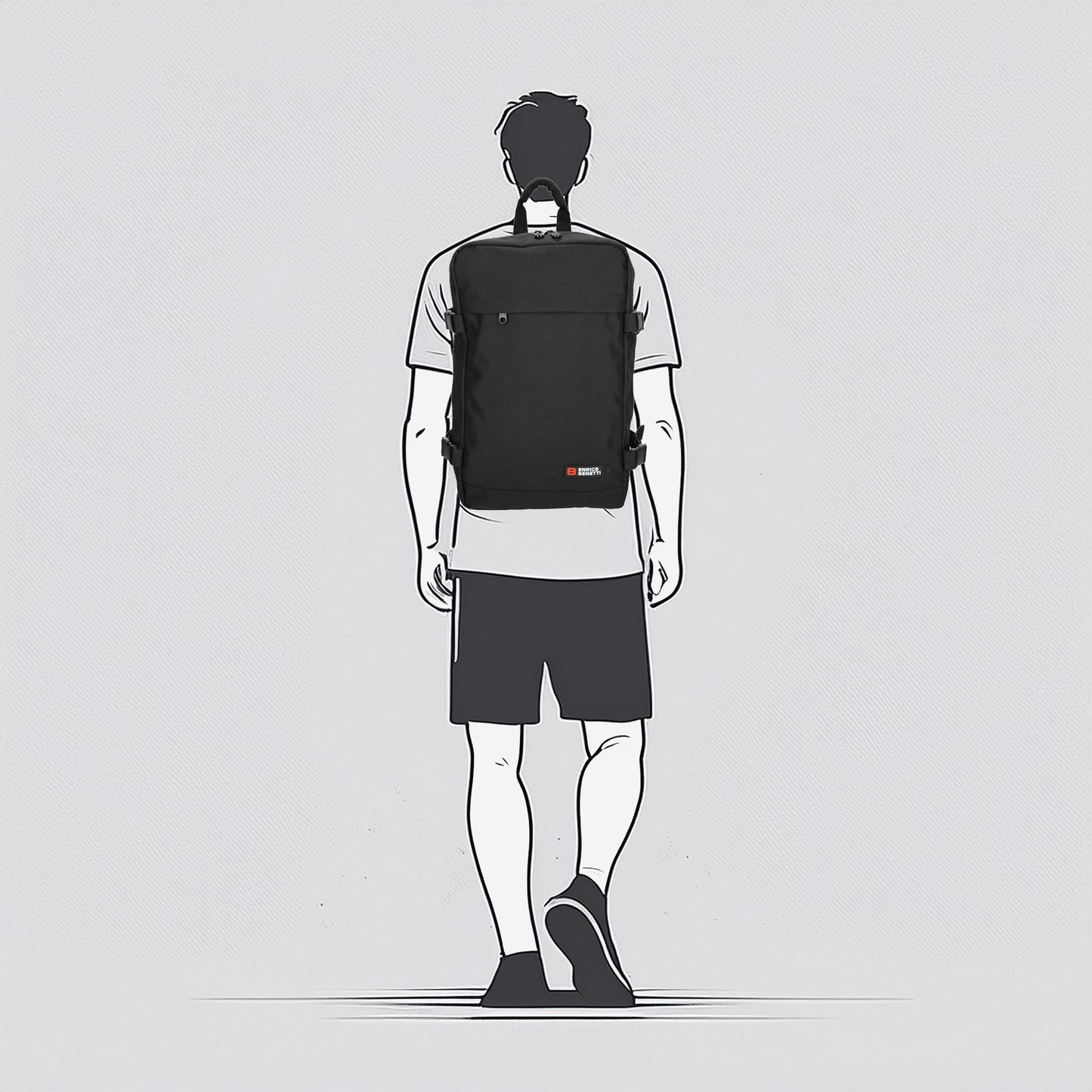 Enrico Benetti - Amsterdam Underseater Rugzak (Zwart) | 40x25x20cm (13 inch)