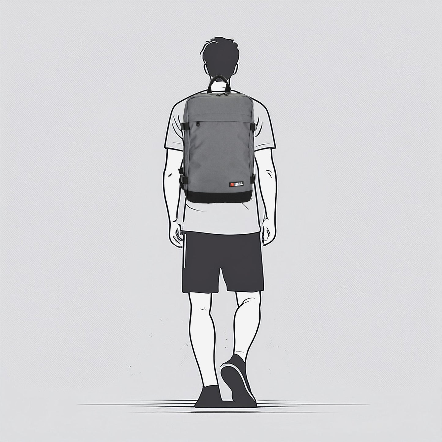 Enrico Benetti - Amsterdam Underseater Rugzak (Grijs) | 40x25x20cm (13 inch)