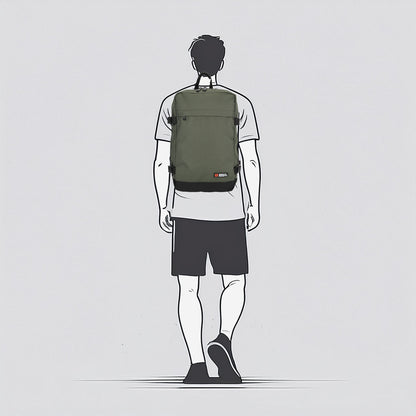 Enrico Benetti - Amsterdam Underseater Rugzak (Olijf Groen) | 40x25x20cm (13 inch)