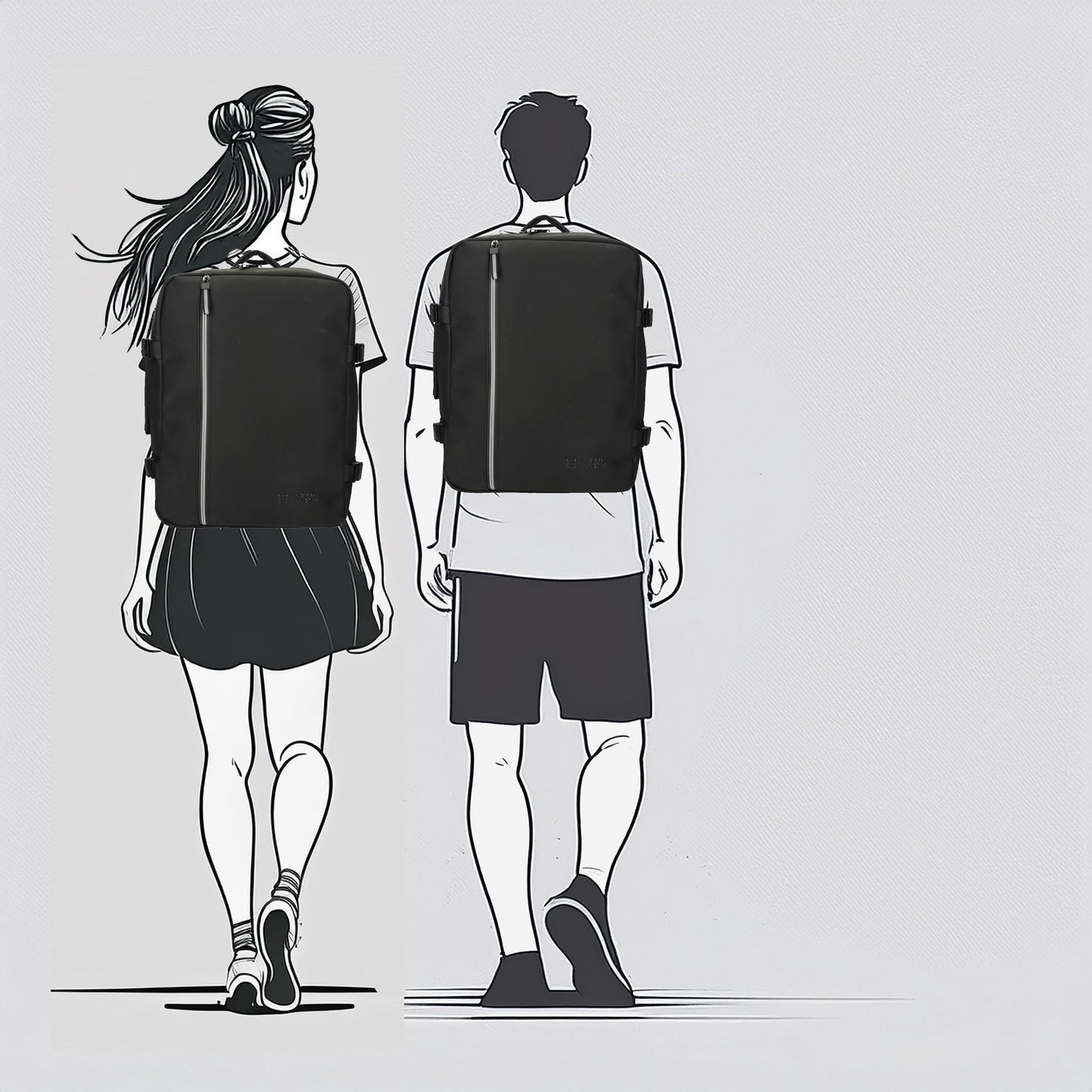 Enrico Benetti - Bergen Underseater Rugzak (Zwart) | 40x30x20cm (17 inch)