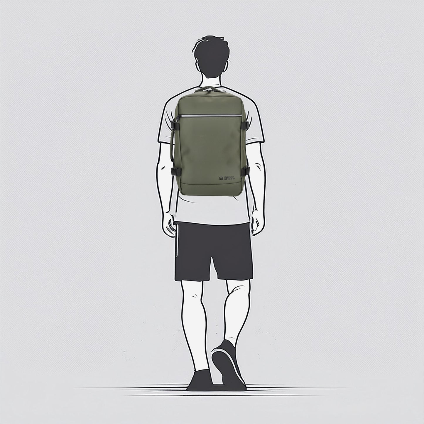 Enrico Benetti - Bergen Underseater Rugzak (Olijf Groen) | 40x25x20cm (15 inch)