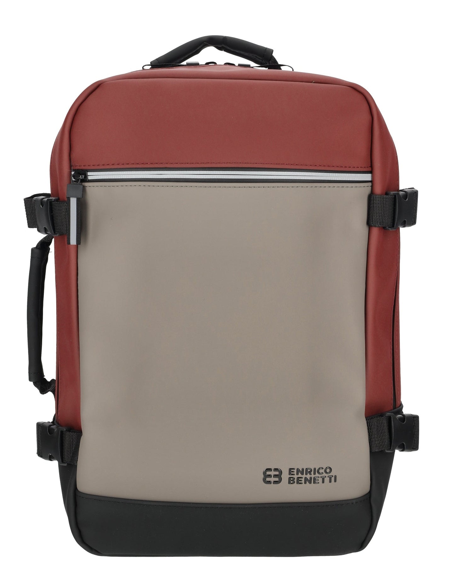 Enrico Benetti - Bergen Underseater Rugzak (Taupe-Burgundy) | 40x25x20cm (15 inch)