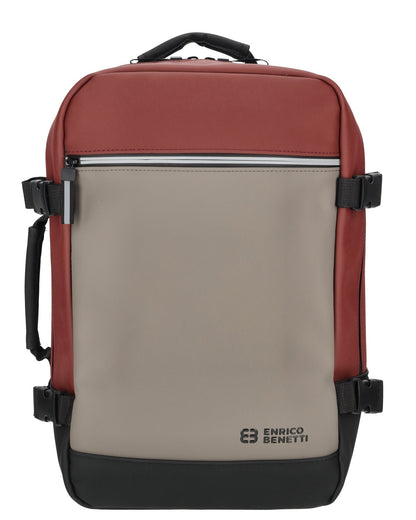 Enrico Benetti - Bergen Underseater Rugzak (Taupe-Burgundy) | 40x25x20cm (15 inch)