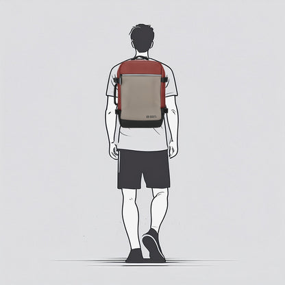 Enrico Benetti - Bergen Underseater Rugzak (Taupe-Burgundy) | 40x25x20cm (15 inch)