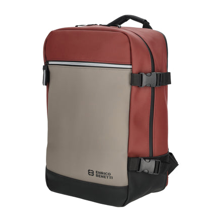 Enrico Benetti - Bergen Underseater Rugzak (Taupe-Burgundy) | 40x25x20cm (15 inch)