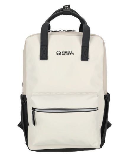 Enrico Benetti - Bergen Rugzak Zwart-Beige (17 Inch)
