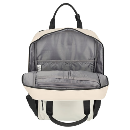 Enrico Benetti - Bergen Rugzak Zwart-Beige (17 Inch)