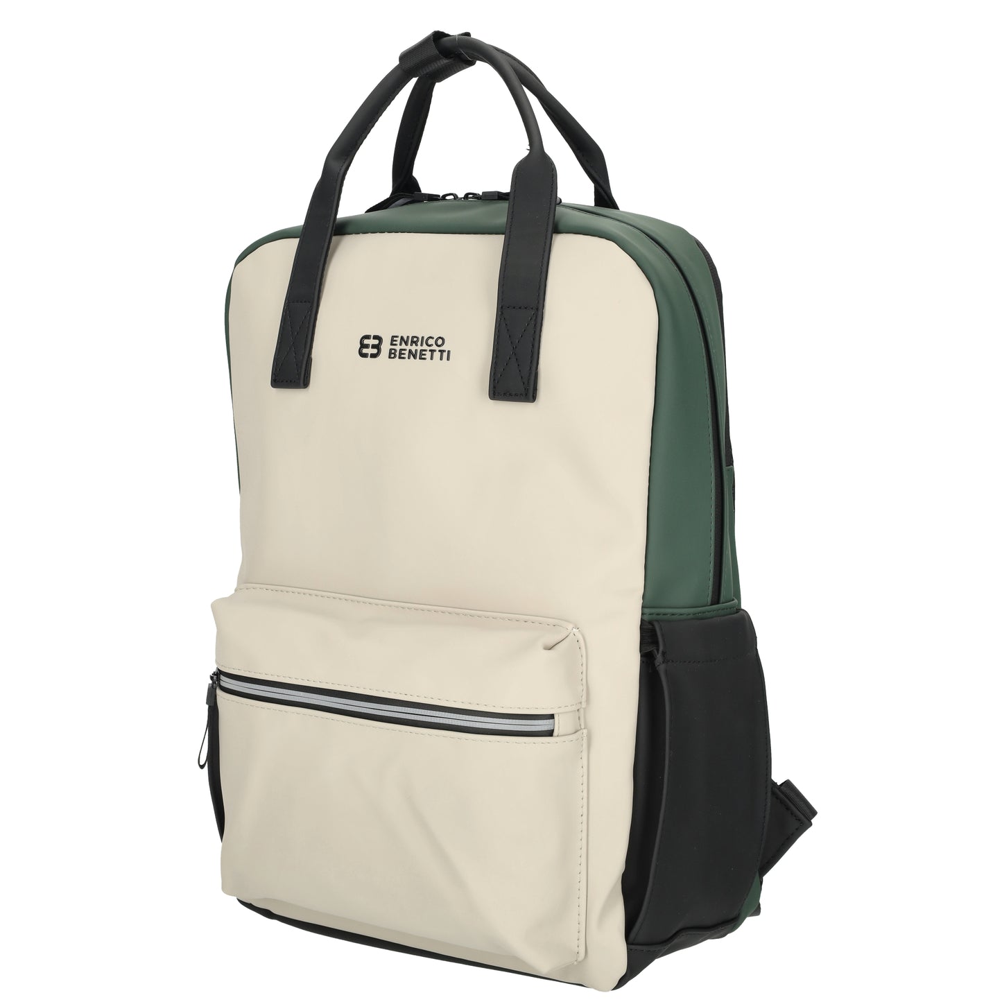 Enrico Benetti - Bergen Rugzak Beige-Groen (17 Inch)