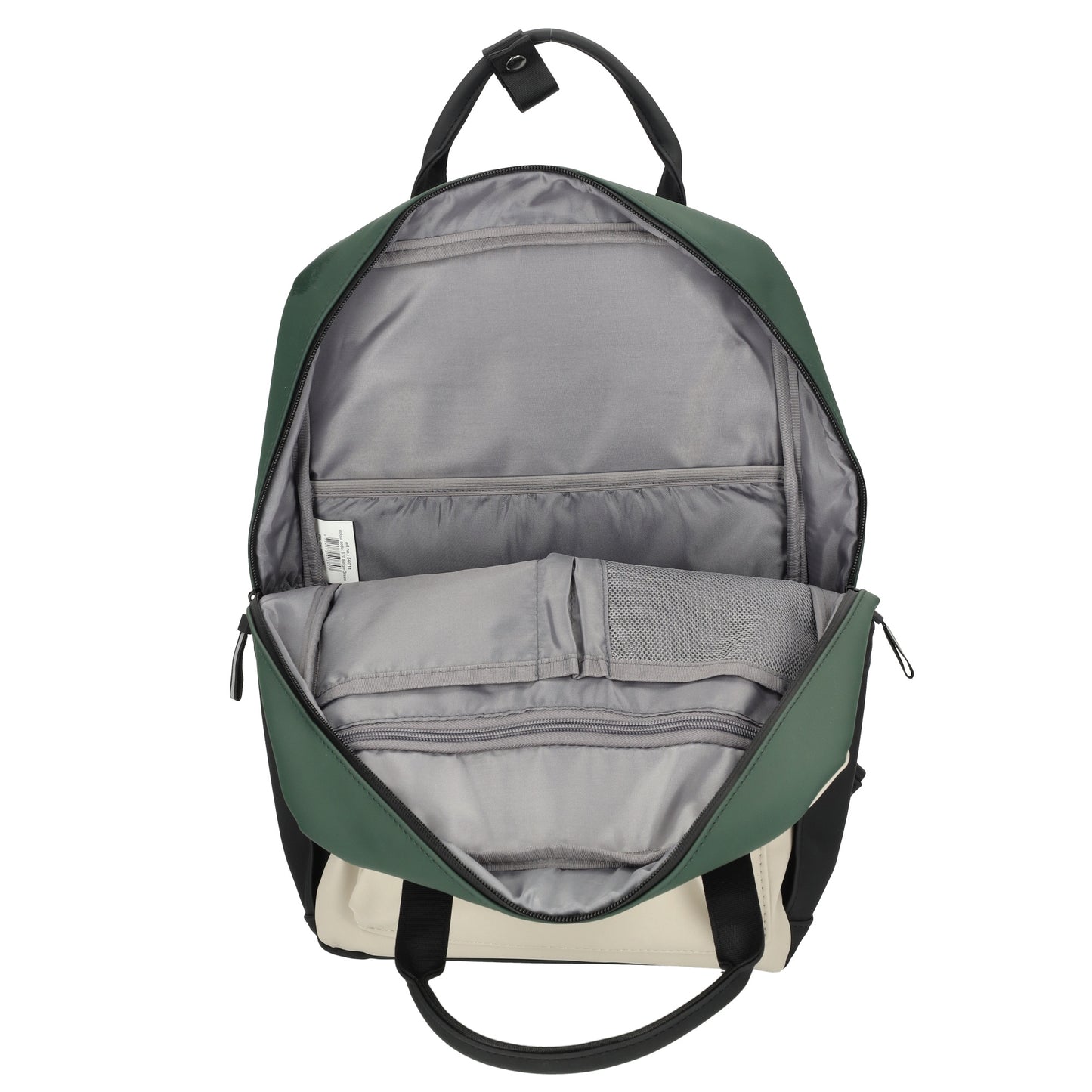 Enrico Benetti - Bergen Rugzak Beige-Groen (17 Inch)