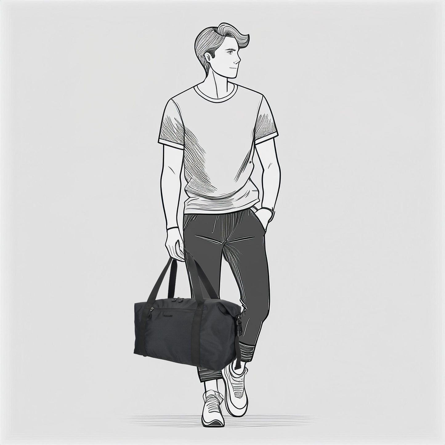 Enrico-Benetti - Luzern Duffelbag (Zwart) | 55x25x25cm