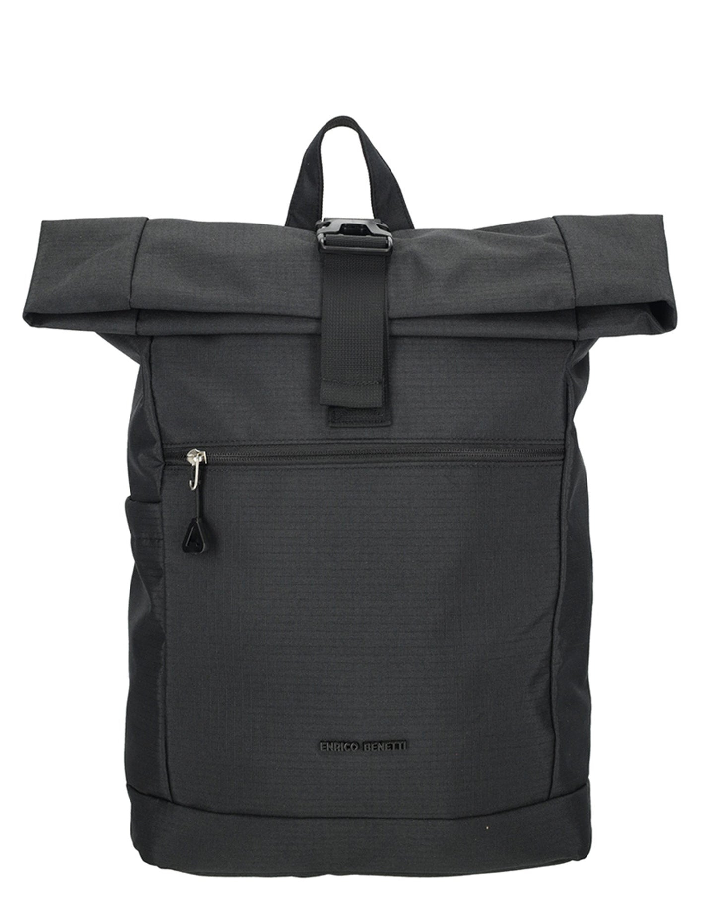 Enrico Benetti - Luzern Rolltop Rugzak Zwart (17 inch)