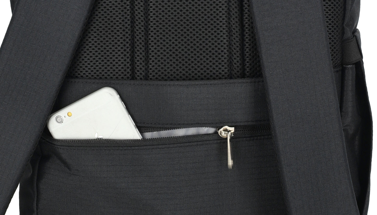 Enrico Benetti - Luzern Rolltop Rugzak Zwart (17 inch)