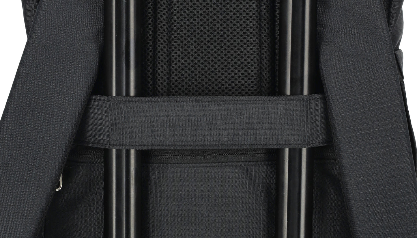 Enrico Benetti - Luzern Rolltop Rugzak Zwart (17 inch)