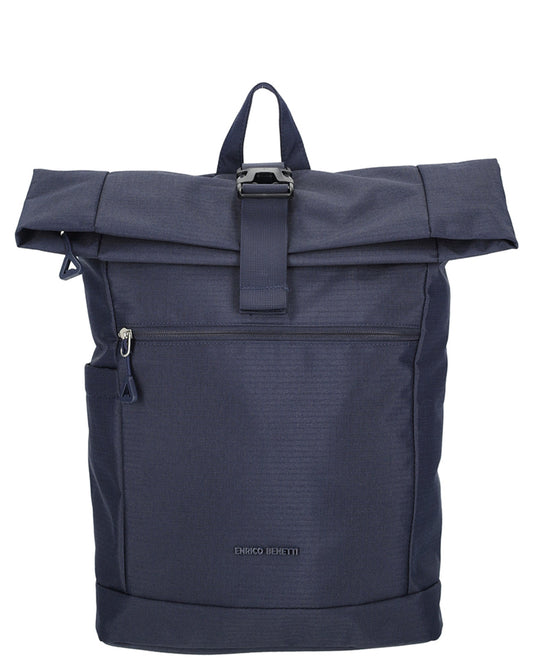 Enrico Benetti - Luzern Rolltop Rugzak Donkerblauw (17 inch)