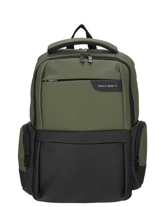 Enrico Benetti - Newport Rugzak Olijf Groen (17 Inch)